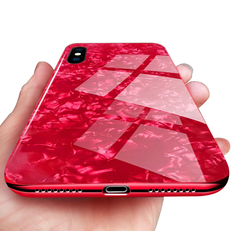 Чехол из закаленного стекла с мраморным рисунком для iPhone 11 12 Pro Max Mini XS XR X 7 8 6 6S Plus