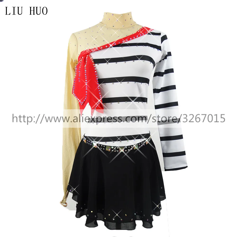 Лю Хо костюм для соревнований по фигурному катанию платье женщин девочек Катание