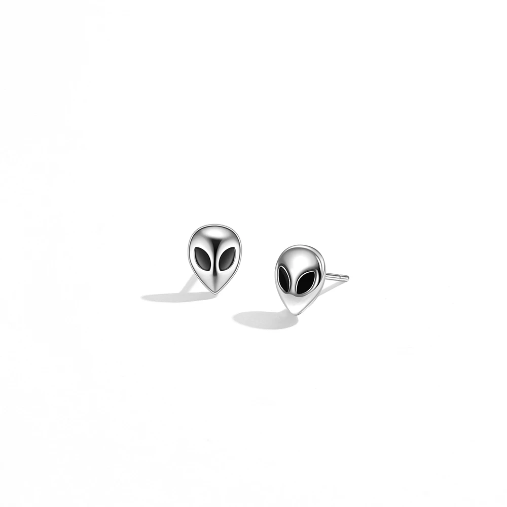 

Серьги SILVERHOO из стерлингового серебра 100% пробы для женщин, оригинальные Винтажные серьги унисекс в виде черепа