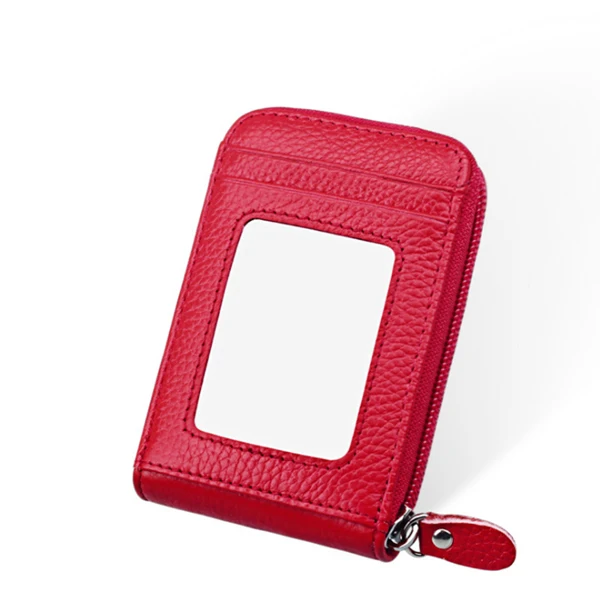 KB09 red Кошелек из натуральной кожи RFID горизонтальный и Вертикальный чехол для карточек ID держатель карты Чехол для кредитной карты мульти-карты кошелек Лидер продаж - Цвет: KB09 red