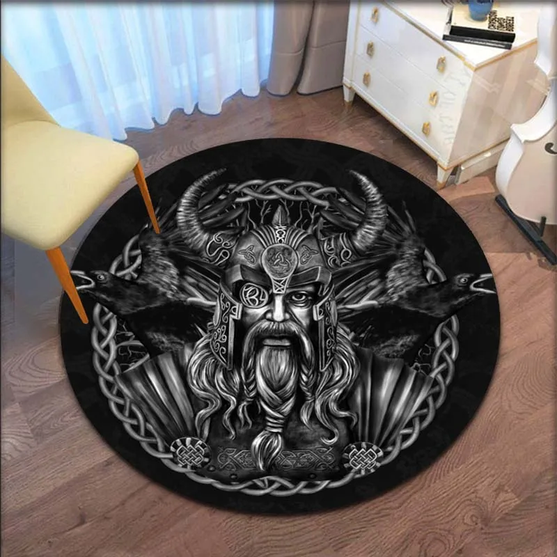 Нескользящий коврик Vikings круглый ковер прочный нескользящий напольный