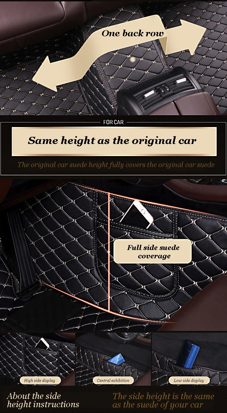 tapetes personalizados do assoalho do carro para toyota camry antiderrapante fácil de limpar tapete de carro personalizado