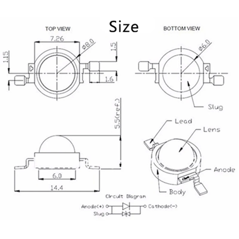 10 шт. 1 Вт 3 высокой мощности Светодиодный светильник эмиттер светодиодный s чип SMD