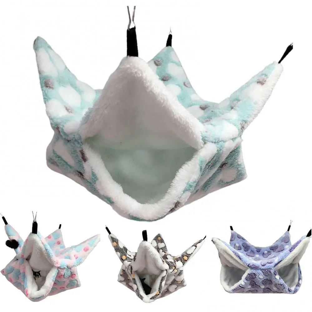 

Гамак для домашних животных, двухуровневый гамак для домашних животных, свисающая белка, спальный мешок, маленький клетки для животных