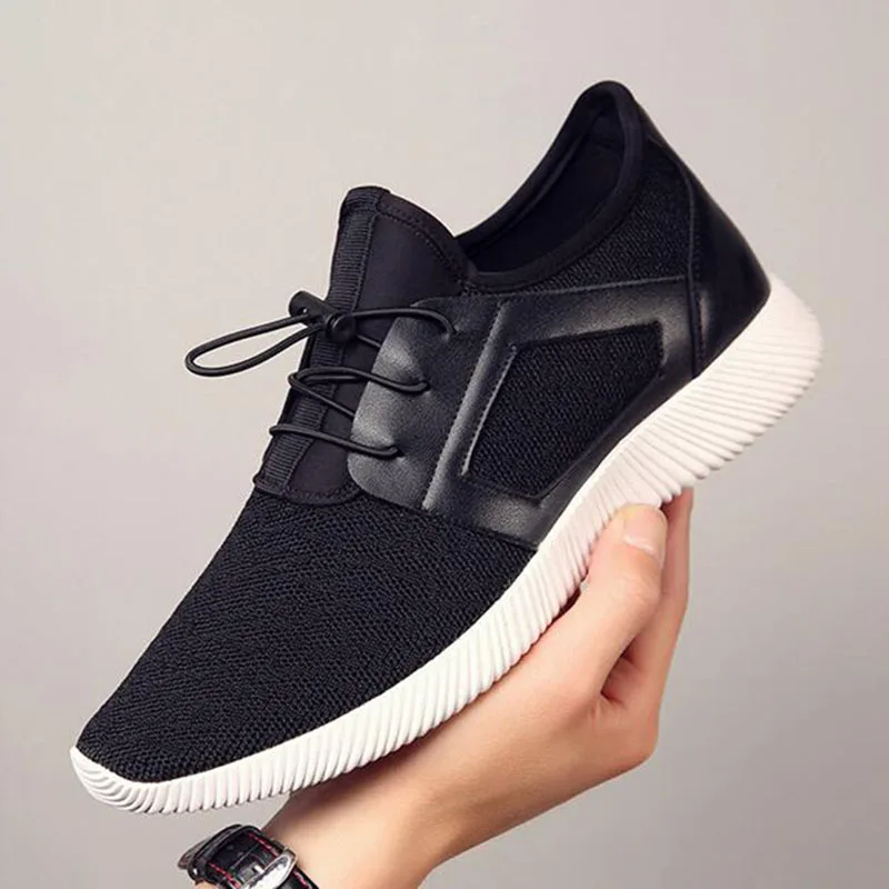 

Men Knitting Mesh Breathable Flat Heel Shoes Sport Running Casual High Quality Sneakers Foreign Trade Cross-Border Men's Shoes