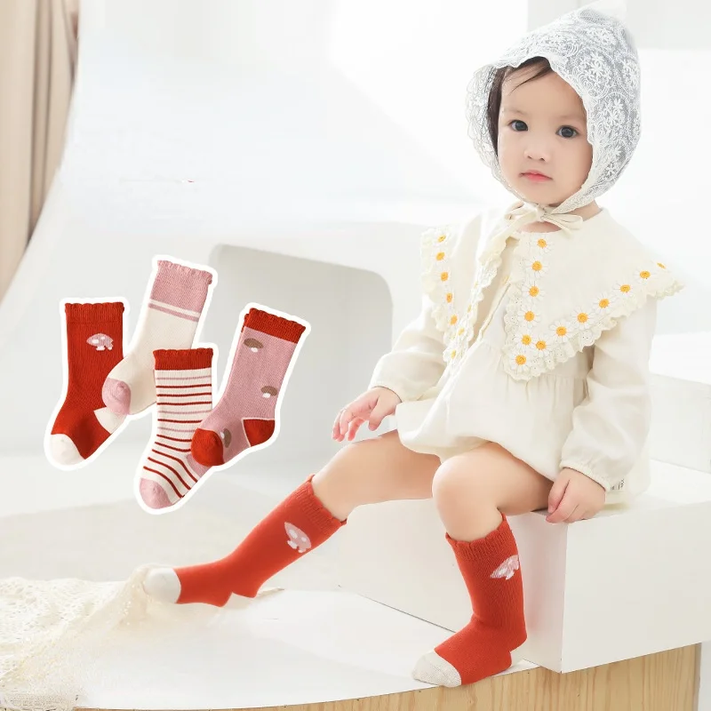 

4 Pair/lot Casual Cute Baby Socks Autumn Cartoon Foot Socks Kids Frilly Socks Newborn Accessories Calcetines Bebe Recien Nacido