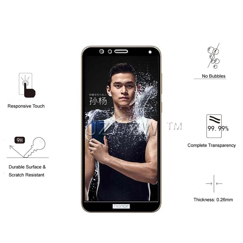 2 шт для huawei Honor 7X стекло полное покрытие 2.5D Закаленное стекло для huawei Honor 7X защита экрана защитное стекло