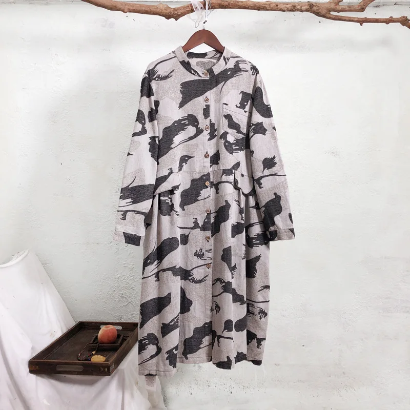 Повседневное свободное платье с принтом женская одежда женские платья|Женские