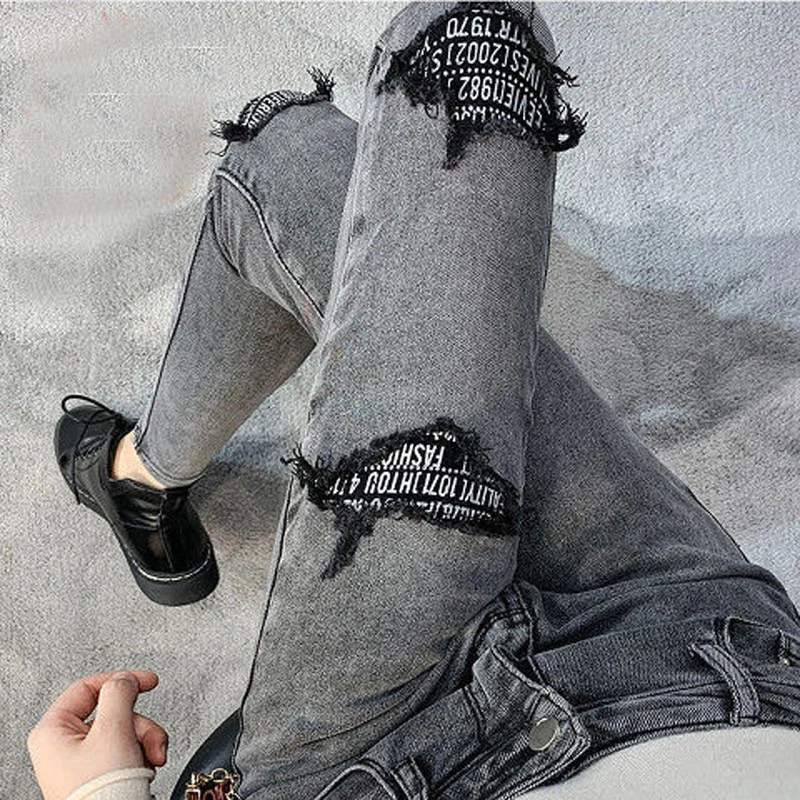 

New Slim Blue Skinny Jeans for Women High Waist Jeans Woman Blue Denim Pencil Pants Stretch Waist Ladies Jeans Pants Plus Size