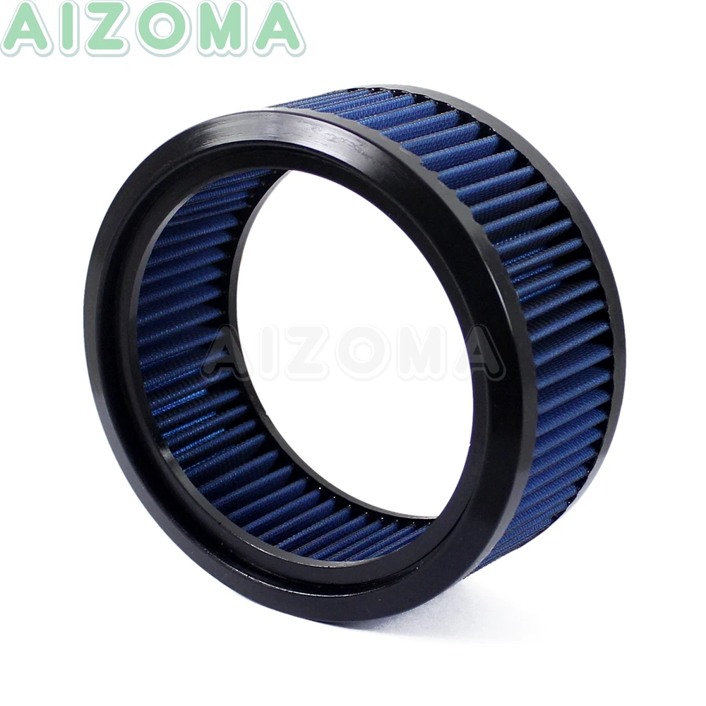 1 шт мотоциклы Замена Синий Круглый хлопок марля воздушный фильтр Универсальный