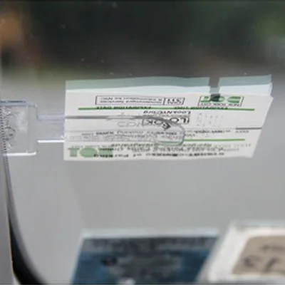 

2pcs For Permit Compact Conductor Storage Multipurpose Smooth Preserve Parking Accessories Transparent Ticket Clip