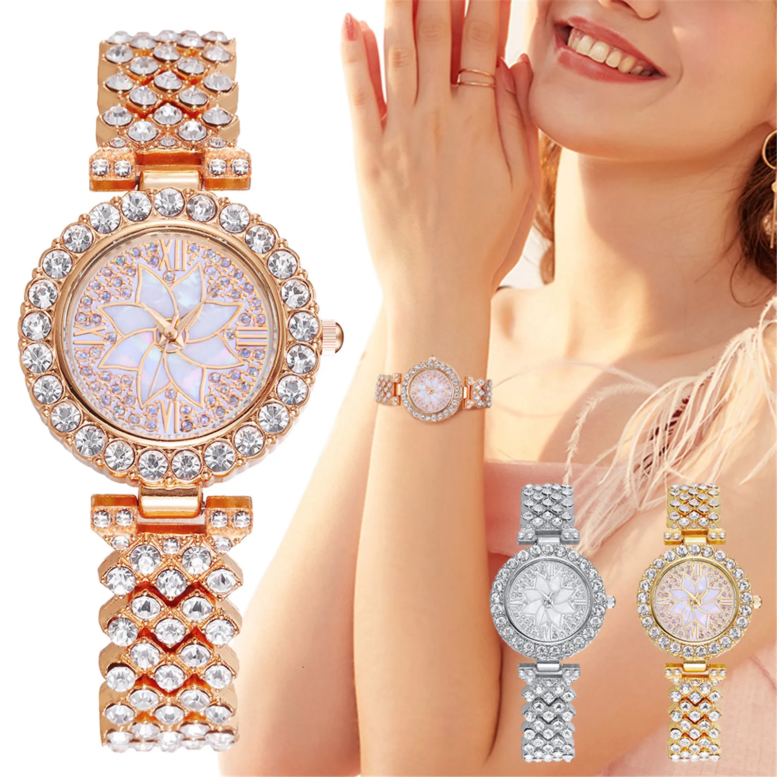 

Watch With Diamonds Elegant Rose Gold Small Dial Women Watch Fashion Female Quartz Wrist Watches Zegarek Damski New Arrivals