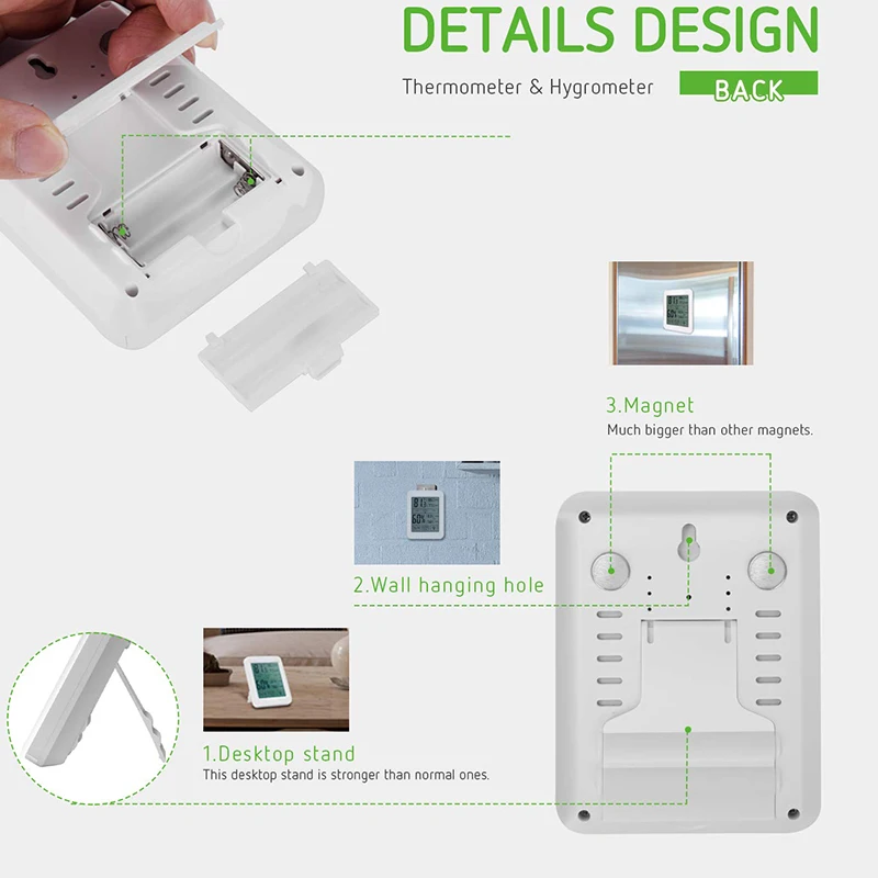 Цифровой термометр для помещений и гигрометр с густой влажностью точный