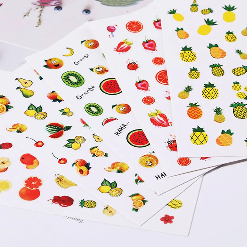 Стикер для ногтей детей милый фруктовый 3D Водонепроницаемый стойкий лак
