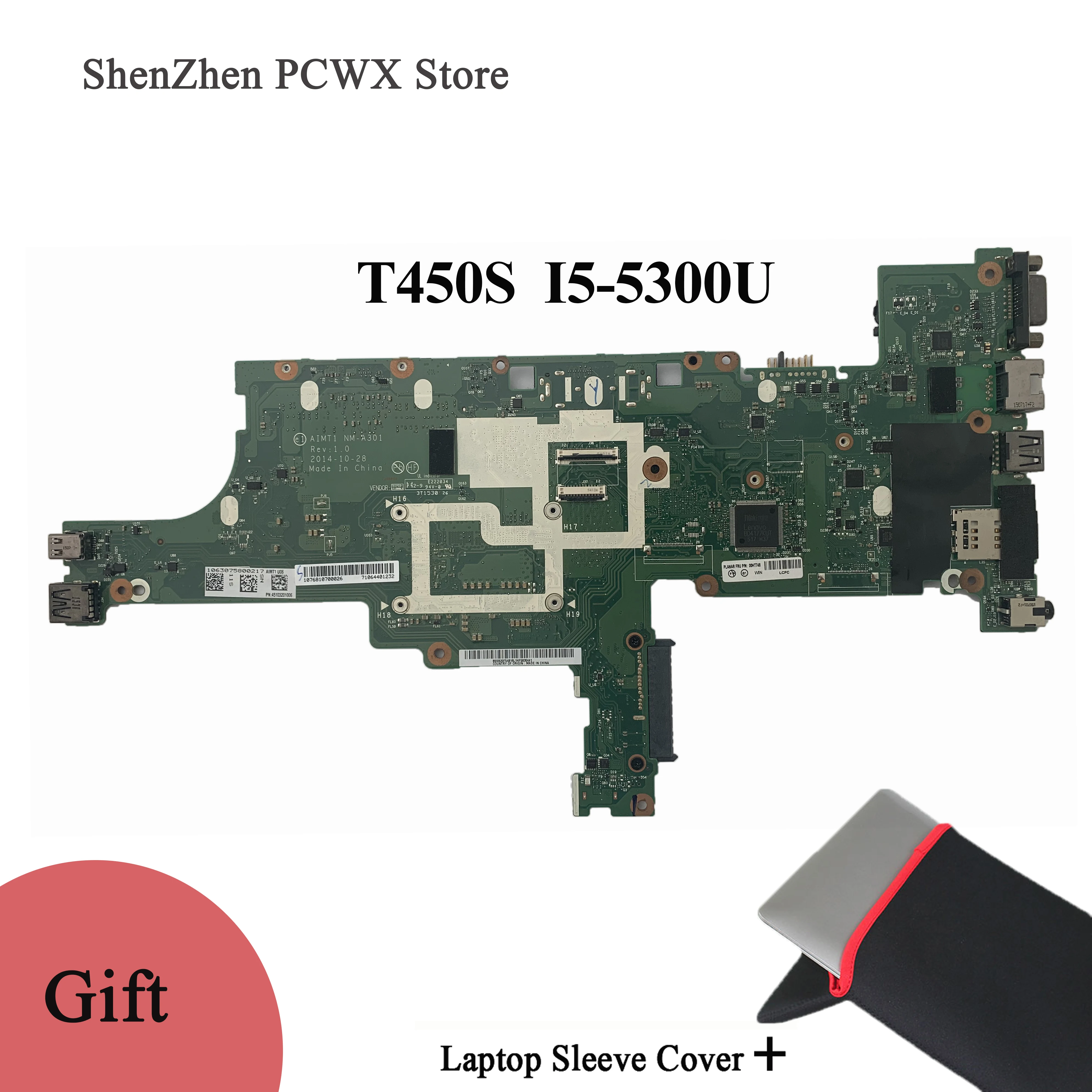 00HT748 для lenovo thinkpad T450S материнская плата NM A301 с процессором i5 5300U 100% полностью
