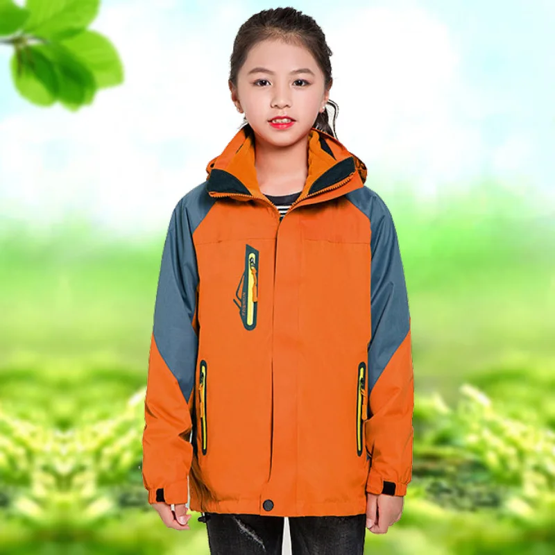 Детская зимняя водонепроницаемая куртка детская ветровка флисовая для