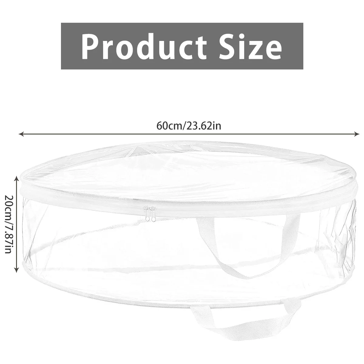 Christmas Wreath Storage Container with Dual Zippered Reinforced Handle Clear Garland 23.6'' Xmas Bag | Дом и сад
