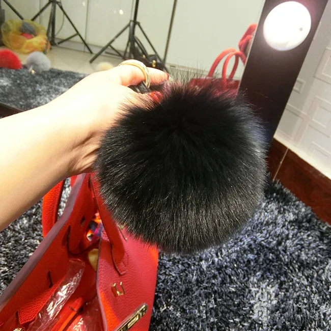 8 см 29 Цвета с пышным кроличьим меховым помпоном милый брелок для ключей Цвет: