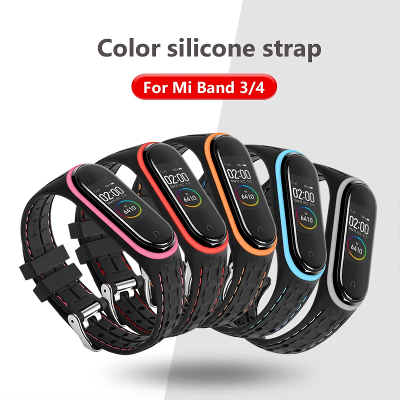 

For Xiaomi Mi Band 4 5 6 Strap Silicone Wristband Bracelet mi Band 4 3 Mi band4 Miband4 Wrist Straps Xiomi Mi Band 4 Accessories