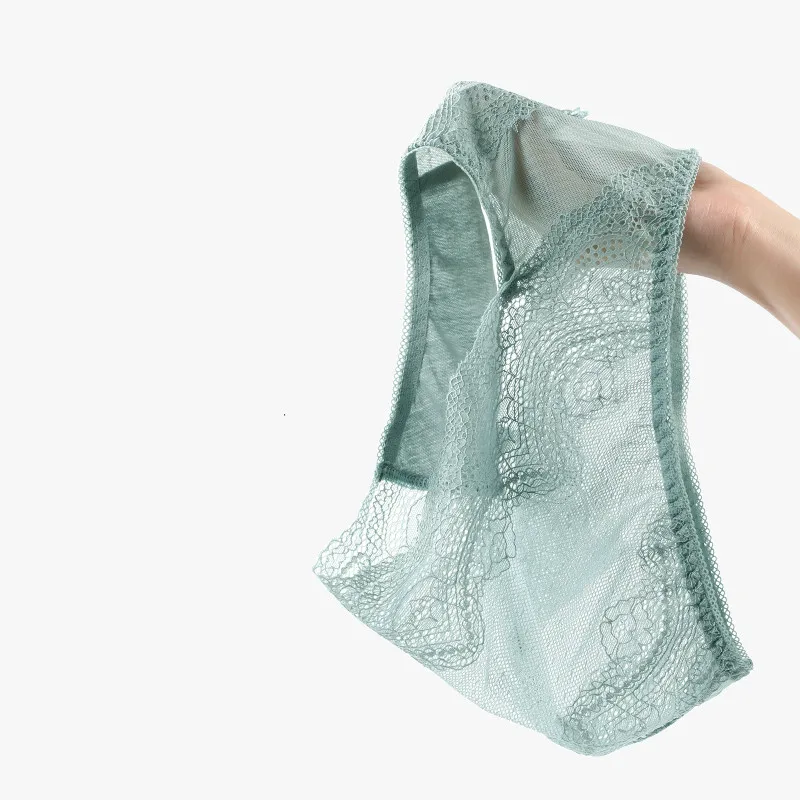 Фото Бесшовные трусики 3 шт./лот хлопковые с высокой талией сексуальное кружевное Бесшовные трусики 3 шт./лот хлопковые с высокой талией сексуальное кружевное