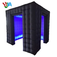 8 2ft 2 5m cube portable inflatable photo booth enclosure with led lights 360 photo booth backdrop for party wedding event
