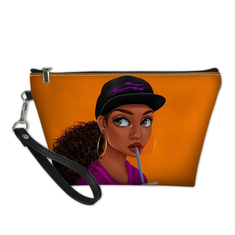 FORUDESIGNS/женские сумки для макияжа в африканском стиле для девочек, черная сумка для макияжа, женские портативные косметички, женская сумка для путешествий - Цвет: YQ3592Z8