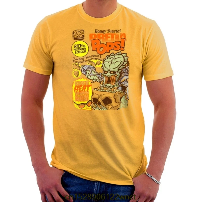 

2020 New Printed Funny Preda Pops Predator Cereal Men's T-Shirt camiseta masculina women's tshirt