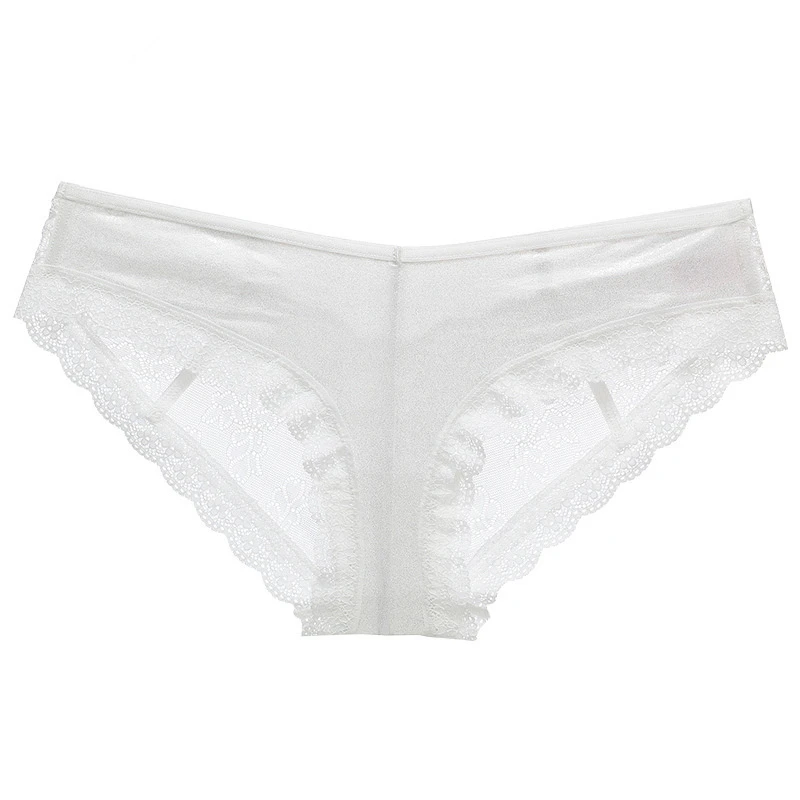 

Sexy Lace Ladies Comfortable Soft Underwear Low Waist Hollow Mesh Lace Trim Underwear Breathable Hollow Cotton C Underpants
