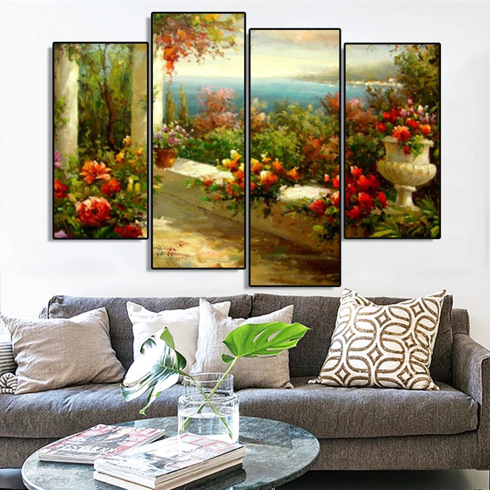 Laeacco Холст Картина с каллиграфией Цветок Сад винтажные плакаты и репродукции