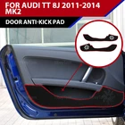Высококачественная наклейка на дверь автомобиля против ударов, защитный коврик, полиэстер, боковые края, фотообои для Audi TT 8J 2011-2014 MK2