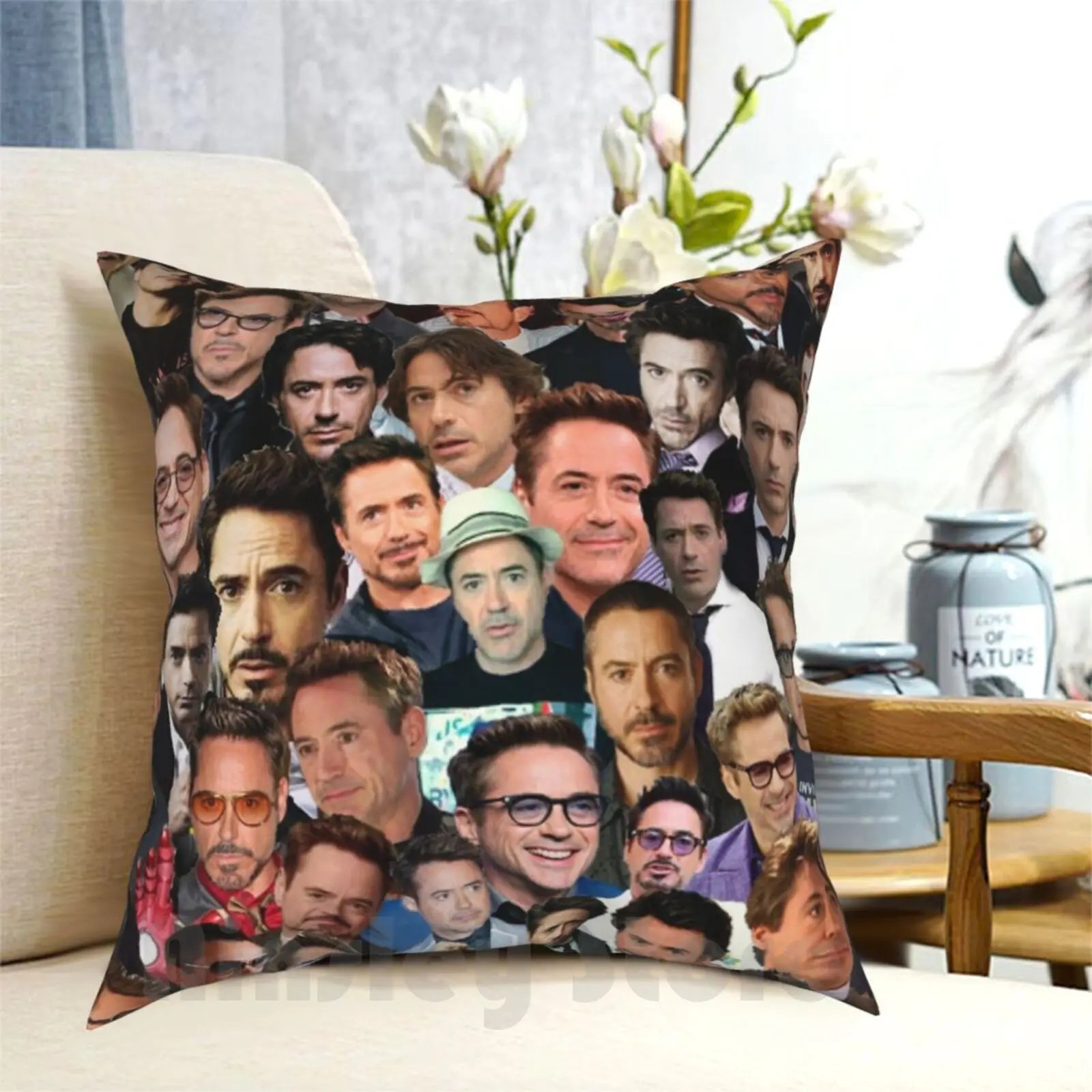 

Robert Downey Jr. Collage Pillow Case Printed Home Soft DIY Pillow cover Robert Downey Jr Robert Downey Junior Robert