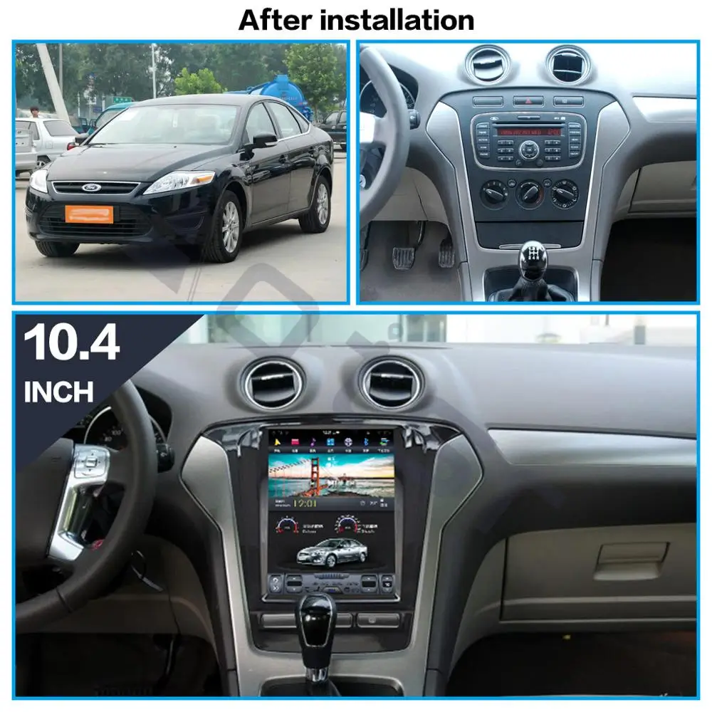 Автомобильный GPS навигатор в стиле Tesla Android 9 0 для Ford Mondeo/Fusion MK4 2011 2013 автомобильное