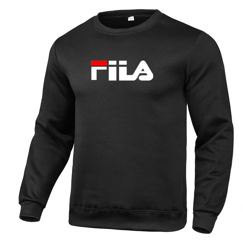 

Новый брендовый спортивный мужской свитер для отдыха с круглым вырезом из чистого хлопка модный спортивный теплый топ мужской Универсальн...