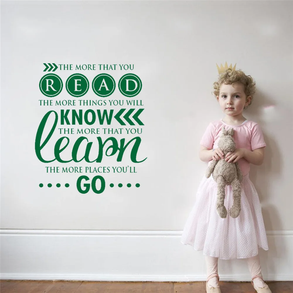 

Reading Boy Wall Decal Once Upon a time Vinyl Wall Stickers Lover Quote Decals Book Corner School Home Decoration for Wall