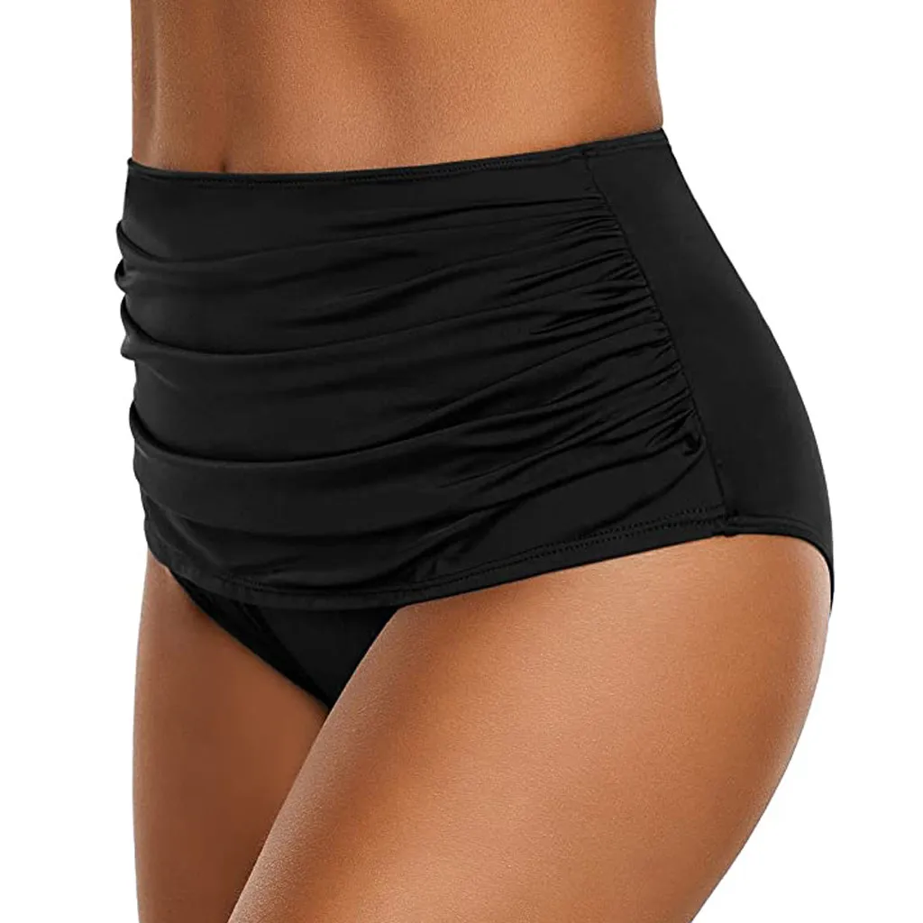 Женские трусики бикини с высокой талией купальный костюм штаны для плавания