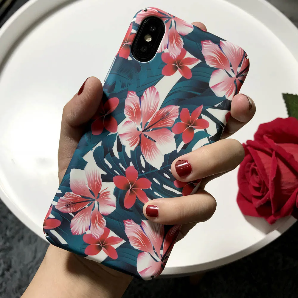 GIMFUN Роскошный Ретро чехол для телефона с цветочным рисунком для Iphone 11 Pro Max жесткий пластиковый чехол для IPhone Xr X Xsmax 7 8 6 Plus