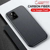 cenmaso real carbon fiber case for google pixel 5 pixel 4a 5g back case cover aramid shockproof full protective phone case cover