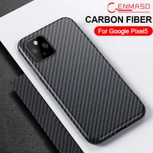 Cenmaso Real Carbon Fiber Case For Google Pixel 5 Pixel 4A 5G Back Case Cover Aramid Shockproof Full Protective Phone Case Cover