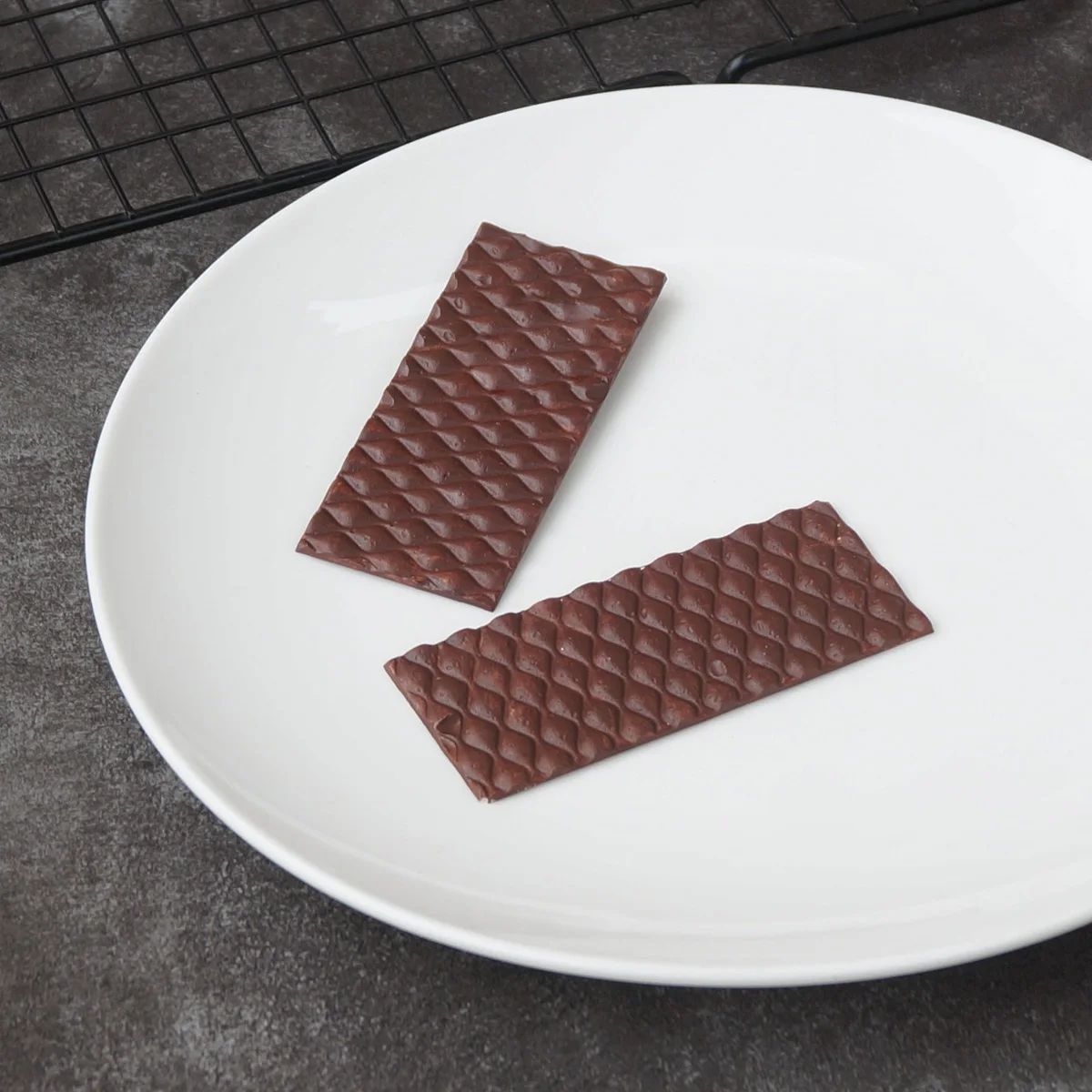 Силиконовая форма для шоколада в форме рыбьей чешуи полосатая декоративный лист