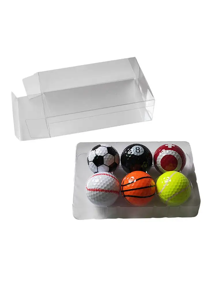 6 шт./компл. подарочный набор мячей для гольфа (футбол баскетбол настольный
