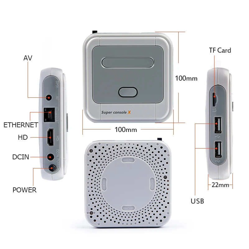 Ретро супер консоль X Mini/TV видео игровая для PSP/PS1/MD/N64 WiFi Поддержка HD Out встроенные 50