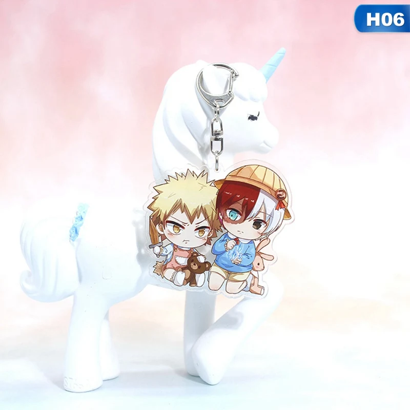 1 шт. аниме My Hero Academy Bakugo Katsuki Todoroki Shoto брелок для ключей