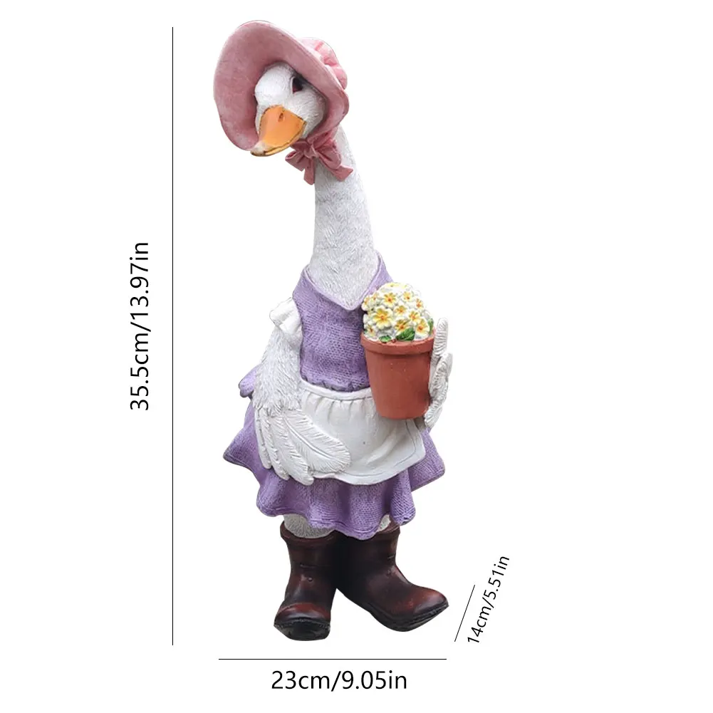 

Resin Duck Ornaments Garden Animal Statue Duck Couple Garden Sculptures Decorative Crafts For Patio Garden Pond Lawn Decoration