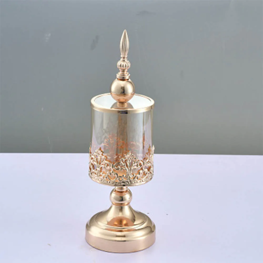 

Nordic candle holder golden single head iron art new home decoration creative candle holder wedding props factory wholesale