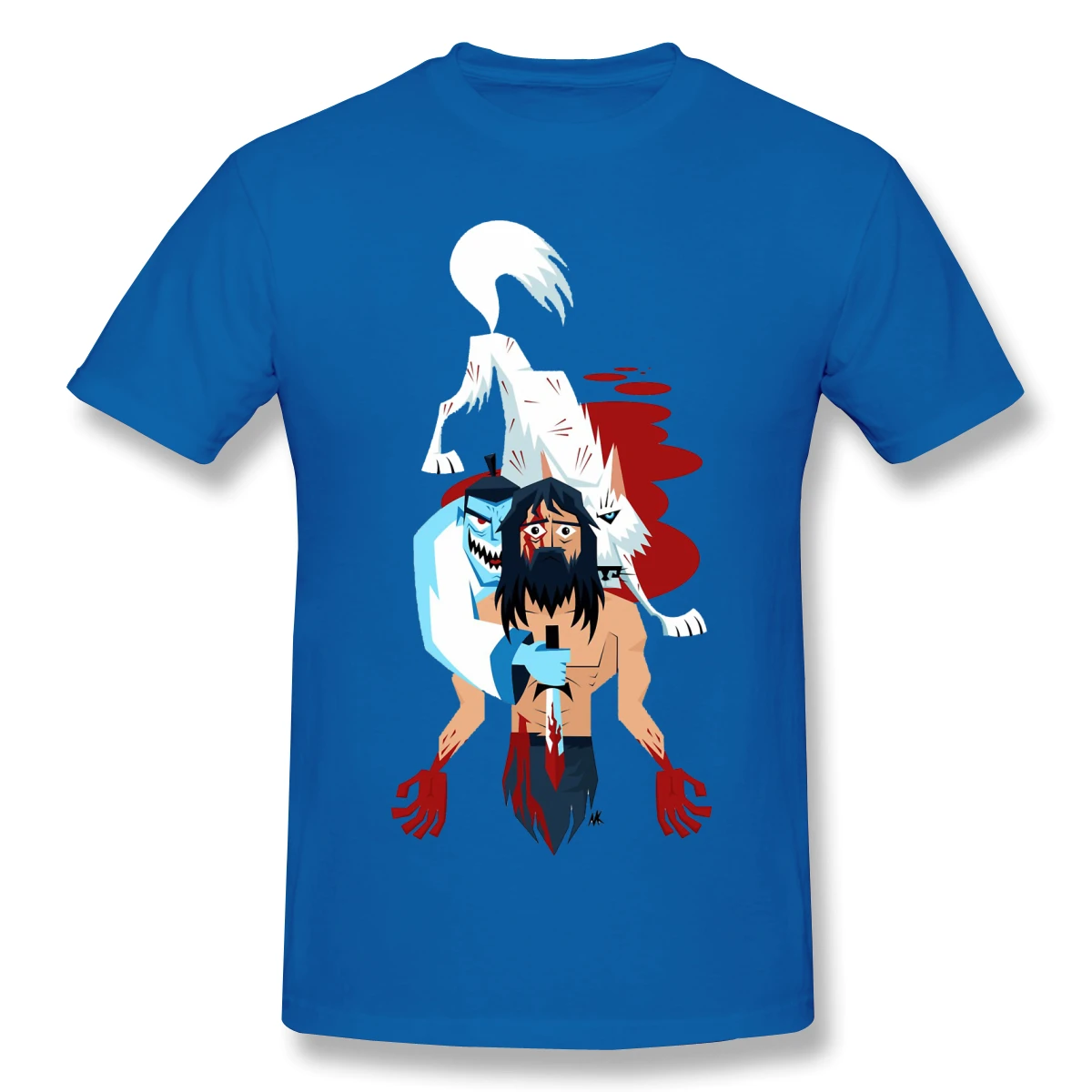 

Conscience T Shirt White Samurai Jack printed Tshirt Summer large