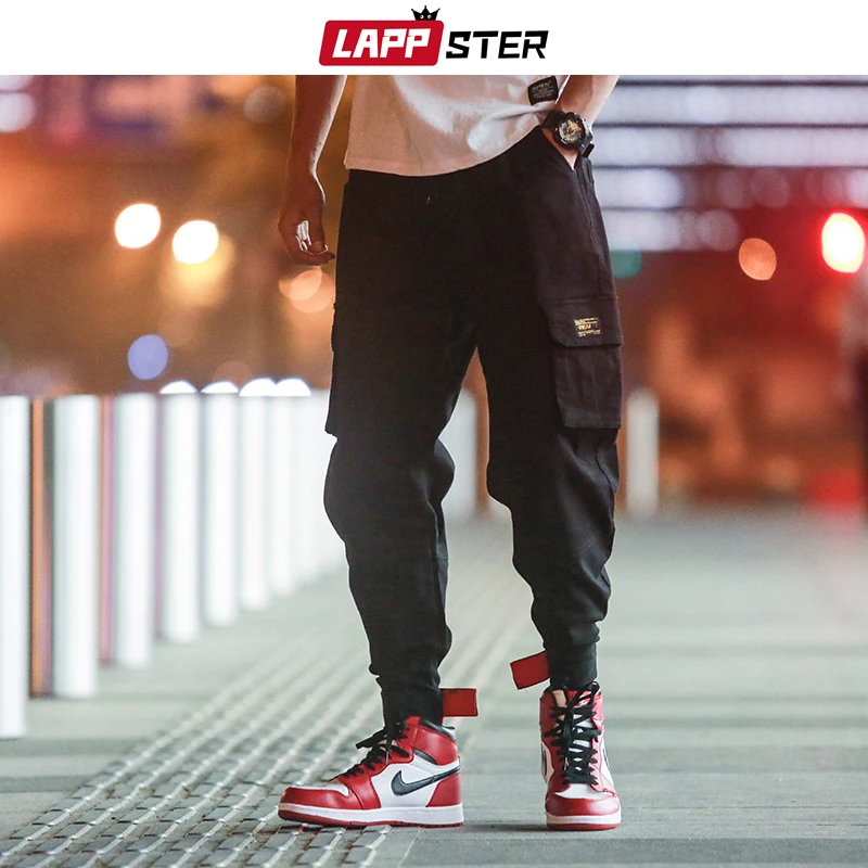 LAPPSTER Мужские Streetwear бегуны Брюки 2019 Mens Hip Hop Black Тренировочные штаны мужчины