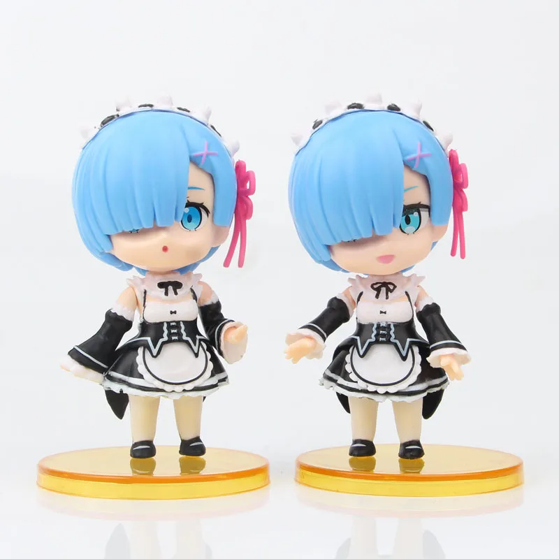 Аниме Фигурки PVC-модели кукол Re:zero Ram Rem Emilia Re: Starting Life In A Different World From Zero, Q-версия, 6 шт.