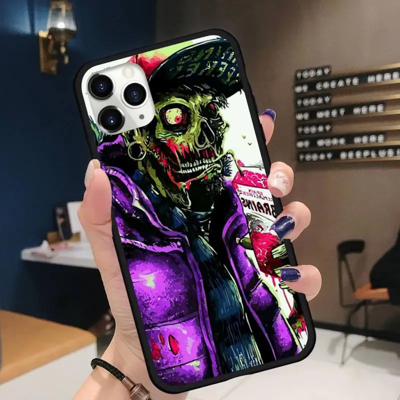 

Doodle biochemical weapon gas mask Phone Case for iPhone 11 12 pro XS MAX 8 7 6 6S Plus X 5S SE 2020 XR Soft silicone Funda