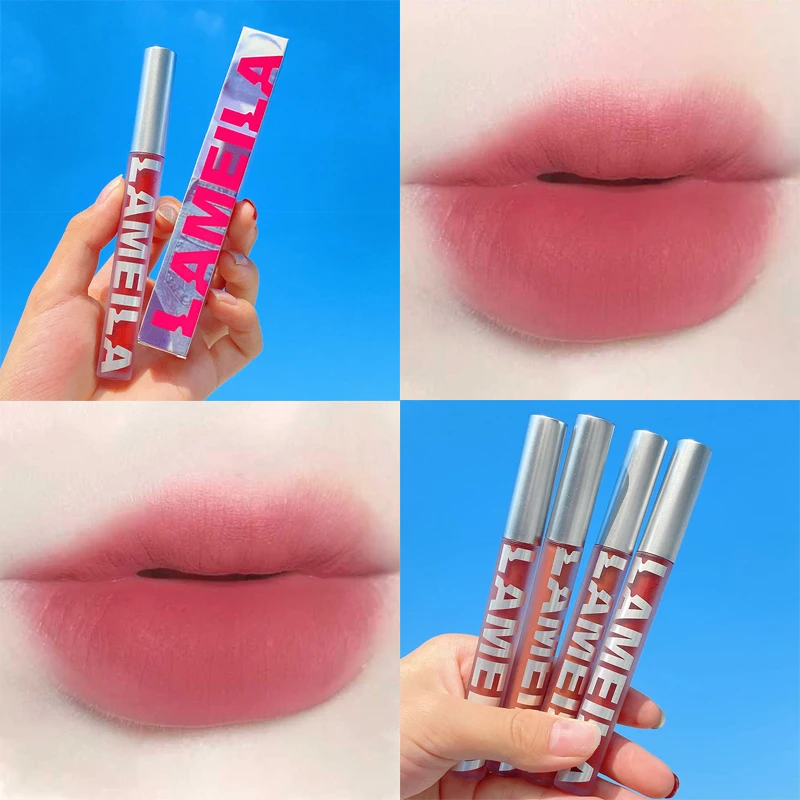 Матовые Жидкие помады 6 цветов стойкий водостойкий макияж красный бархатный