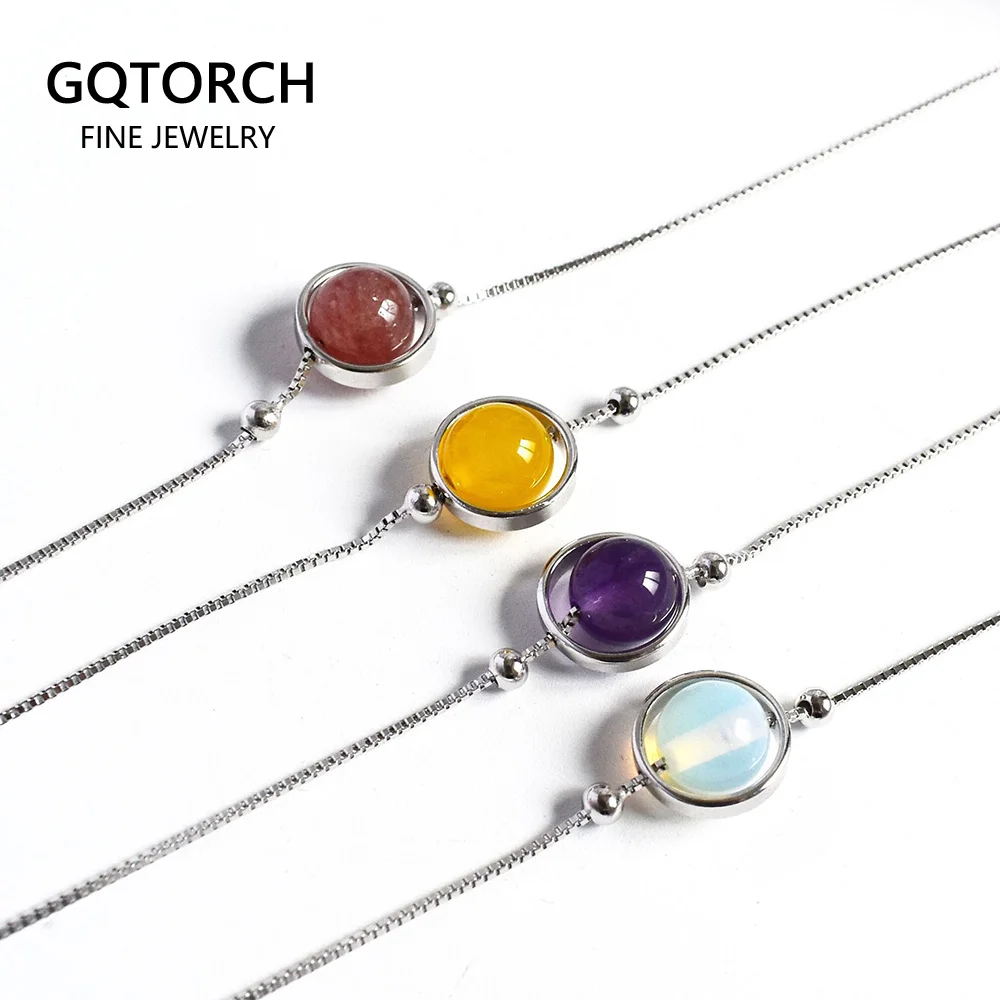 Женский браслет из серебра 925 пробы с натуральным камнем|Гибкие и жесткие